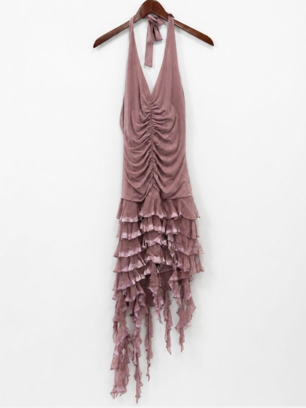 Y2K Vintage Silk Halter Mermaid Jellyfish Fairycore Fairy Dress BCBGMaxazria